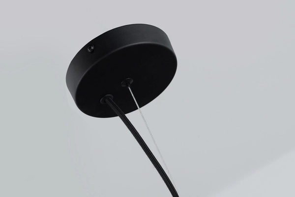 Nowoczesna lampa wisząca Oviedo do salonu balls czarna biała