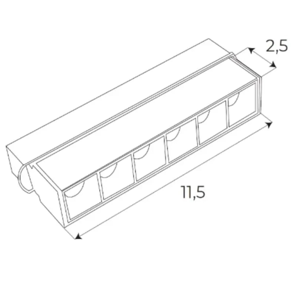 Ledowa lampa magnetyczna do szyn M0003N LED 6W 3000K czarny