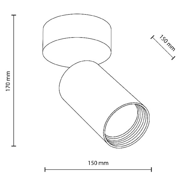 Regulowana sufitowa lampa kierunkowa Amis 10794 tuba złoty biały