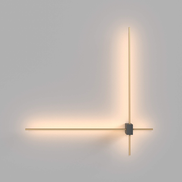 Kinkiet ledowy ścienny Pars C070WL-L12GB3K LED 12W 3000K stick złoty