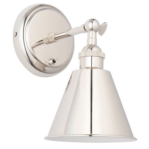 Regulowana lampa ścienna L&-198716 Light& metalowa srebrna