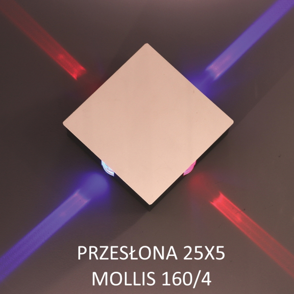 Kinkiet LED do salonu Mollis 616004203 Elkim 4W 4000K square kostka czarna