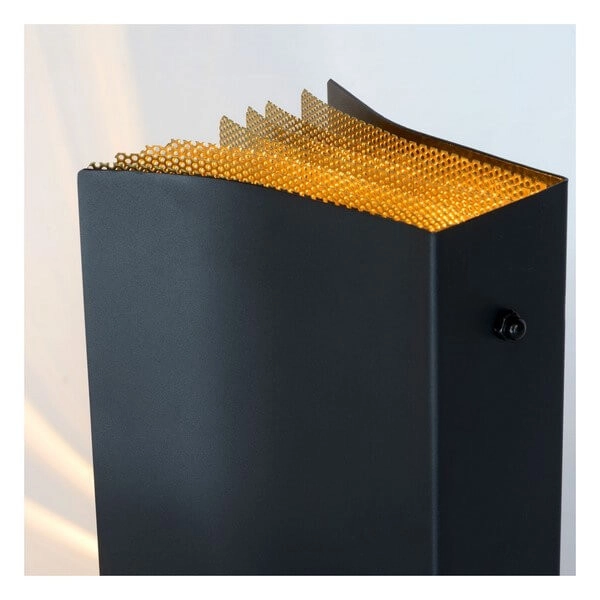 Dekoracyjna LAMPA stojąca EXTRAVAGANZA LIVRET 78596/01/30 Lucide metalowa LAMPKA biurkowa książka czarna złota