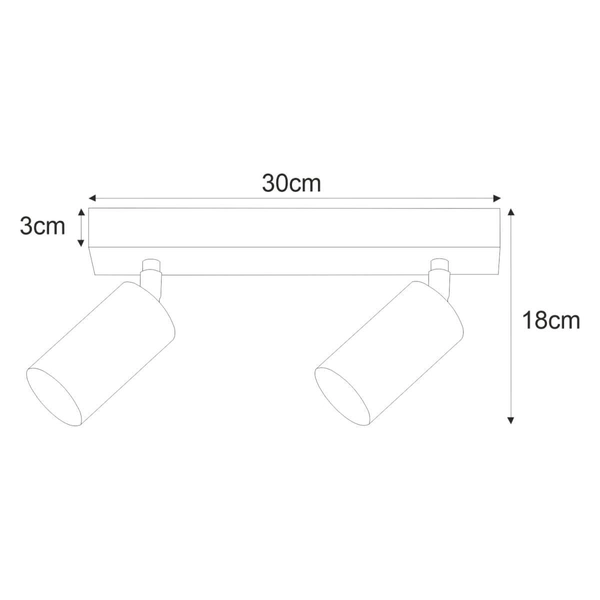 Sufitowa lampa kierunkowa Monti K-4726 Kaja czarne tuby do przedpokoju