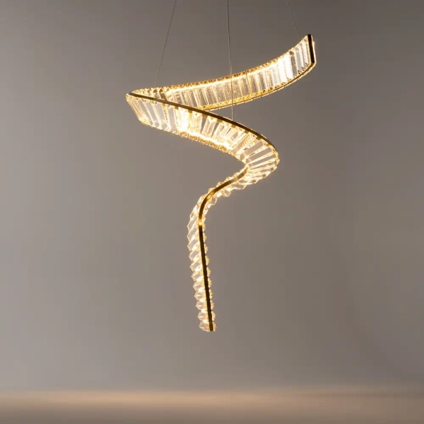 Wisząca lampa spiralna Krone P097PL-L48BS3K LED 48W 3000K mosiądz