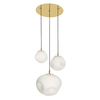 Złoty żyrandol 3-płomienny CLOE 11064305 kule balls do jadalni