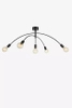 Sufitowa lampa sypialniana Crux czarna nad łóżko loft