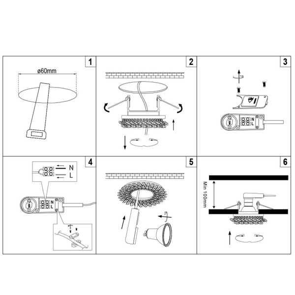 Okrągły wpust glamour Dolomite 651700152 srebrne oczko do biura