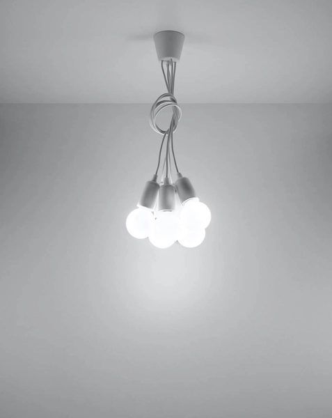 LAMPA wisząca SL.0571 industrialna OPRAWKA zwis pająk biały