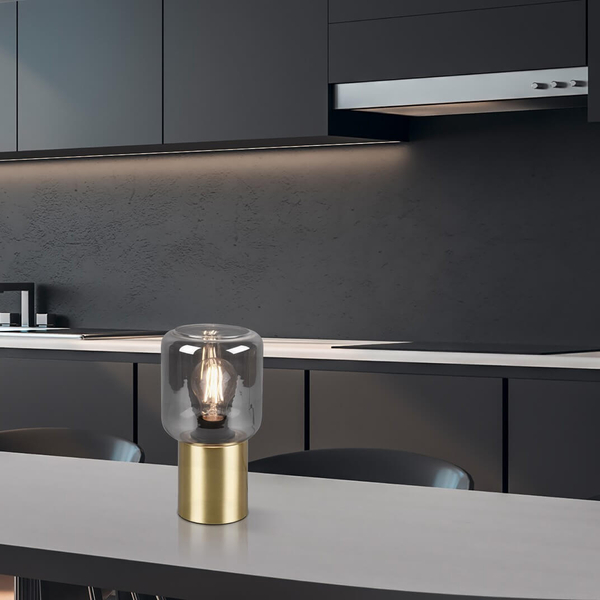 Loftowa lampka nocna Nico R50591008 RL Light szklana złota przydymiona