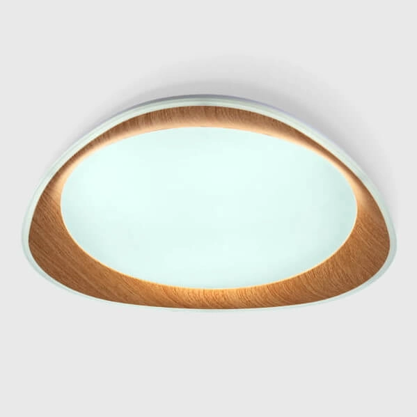 Plafon salonowy Piano ABR-POASY-24W LED 24W zmienna barwa drewniany biały