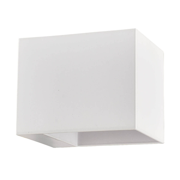 LAMPA ścienna ALASKA LP-104/1W WH Light Prestige metalowa OPRAWA kinkiet prostokątny biały