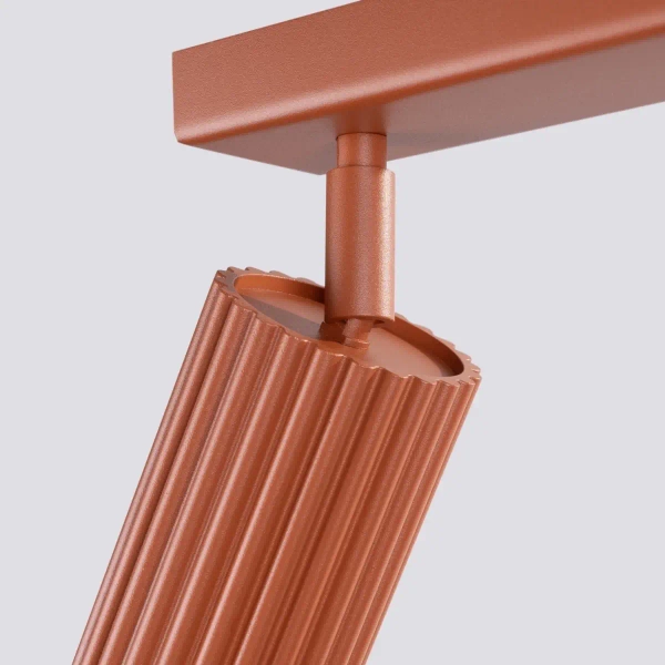 Nasufitowa lampa KARBON SL.1638 tubki potrójne czerwone