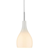 Wisząca lampa szkło nad stół biała chrom Soho OUTLET