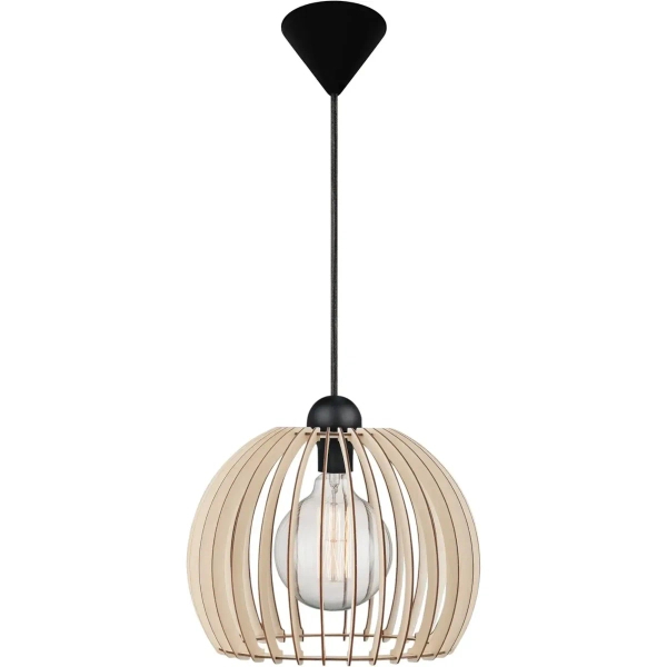 Wisząca lampa do jadalni Chino 84833014 drewniana beżowy