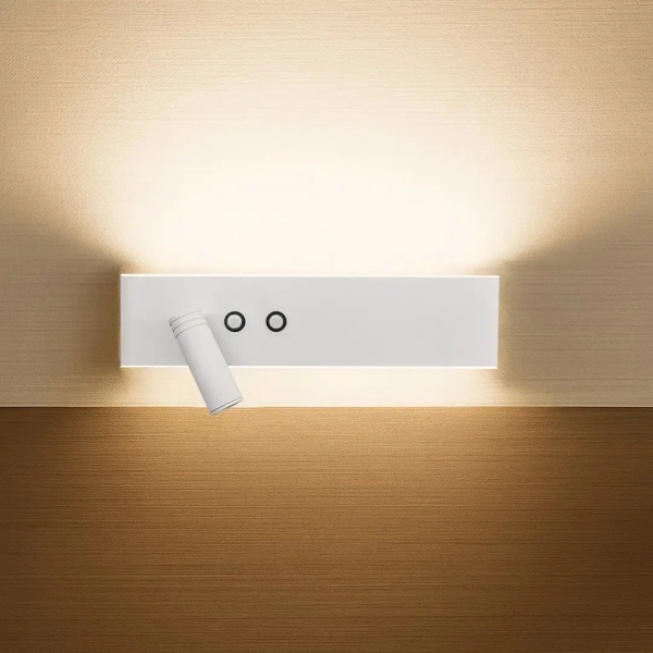 Minimalistyczny kinkiet Resort ML1569 LED 10W+3W 4000K biały