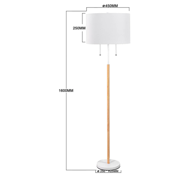Stojąca lampa podłogowa Fogo LP-0304/2F WH Light Prestige do salonu biała