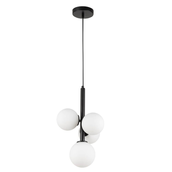 Zwisająca lampa Perla 33487 Sigma kule szklana metalowa biała czarna