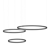 Lampa wisząca Halo AZ5349 120+100+80 LED 180W 3000-6000K pilot ring czarny