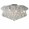 Okrągła lampa przysufitowa Bolla crystals do pokoju chrom