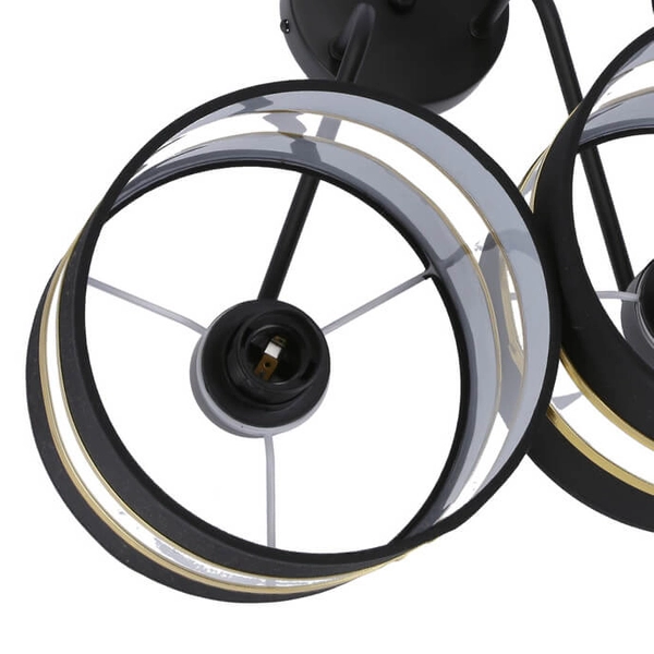 Sufitowa lampa nowoczesna Andy 35-06158 Candellux pająk czarny złoty