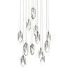 Lampa wisząca z kryształkami Crystal CRY1250 Dar Lighting przezroczysta srebrna