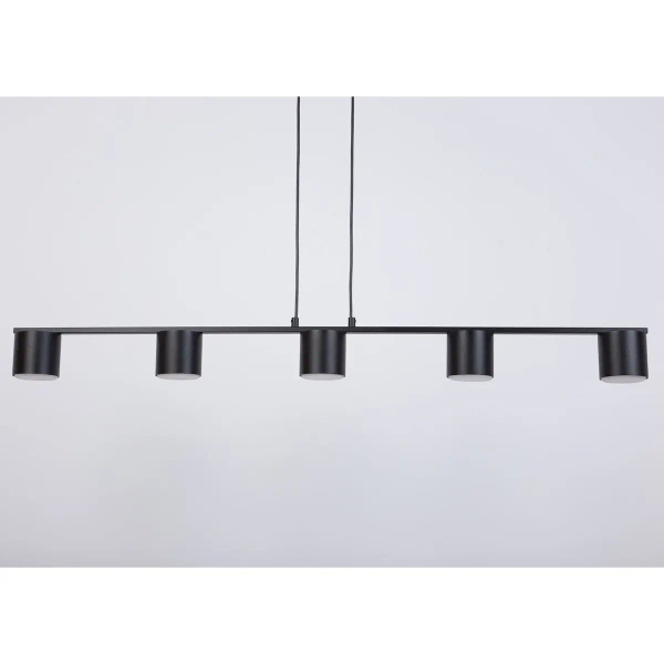 Żyrandol metalowy Mila 5 41345 do salonu tubki czarne