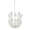 Żyrandol do salonu Flora QN-FLORA3-WHT kwiaty metalowe białe