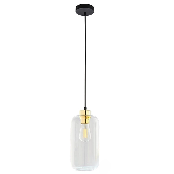 Owalna lampa wisząca salonowa Marco 6036 TK Lighting szklana przezroczysta