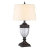 Lampa stojąca QZ-DENNISON-PB na biurko brązowa beżowa