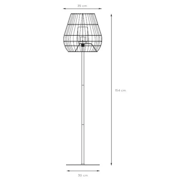 Podłogowa lampa do salonu NERIDA 03845/81/30 IP44 czarny