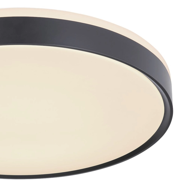 Okrągła LAMPA sufitowa SONNY 41587-18 Globo metalowy plafon LED 18W 3000K - 6000K do sypialni czarny