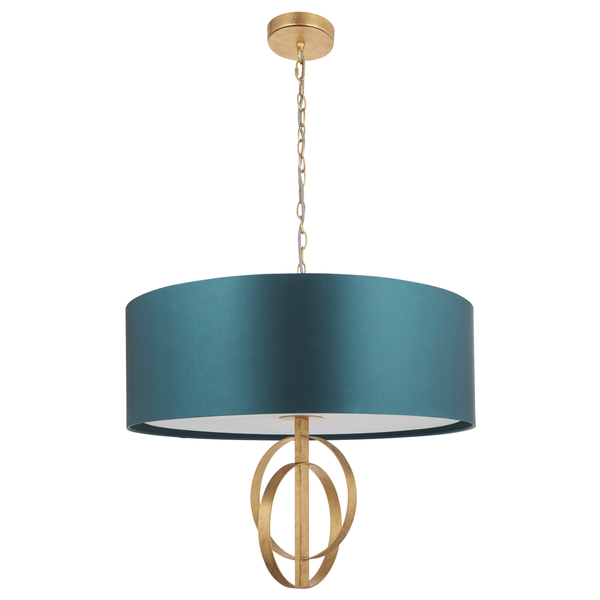 Lampa wisząca nad stół L&-195219 Light& na łańcuchu morska złota