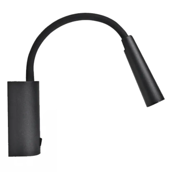 Biurowa lampka ścienna H72 LED 3W 3000K do czytania na peszlu czarny