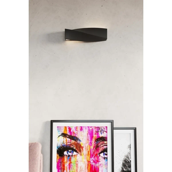 Designerski kinkiet Sigma SL.0870 Sollux do sypialni czarny