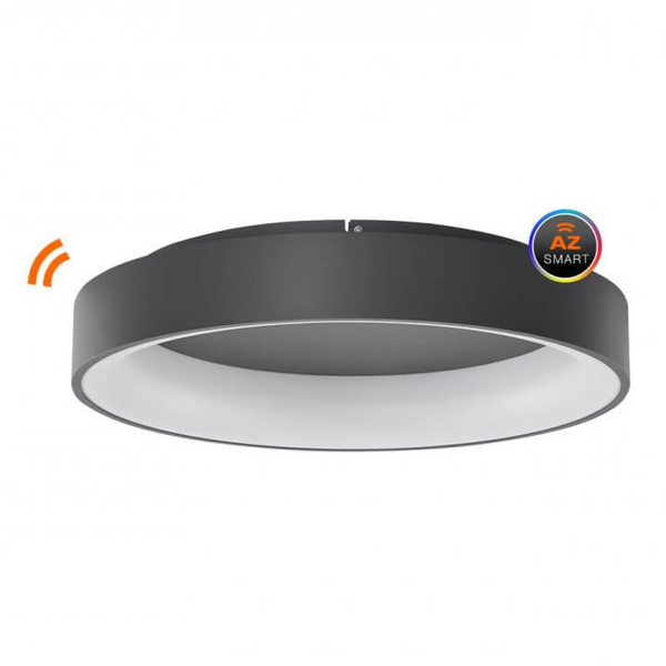 Szara lampa przysufitowa Solvent LED 92W zdalnie sterowana