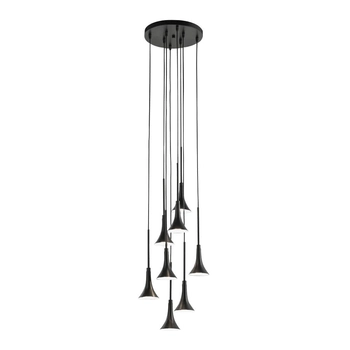 Wisząca lampa kaskadowa Kanzaki 8533 Shilo LED 36W 4000K metalowa czarna