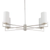 Żyrandol abażurowy Nemi NEM-ZW-4 (N) tubki nikiel białe