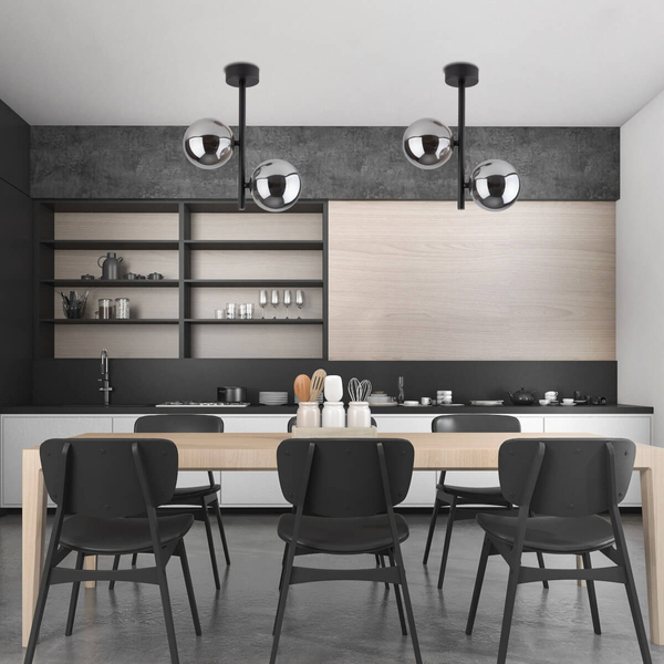 Lampa sufitowa Estera 6706 TK Lighting kulista metalowa czarna