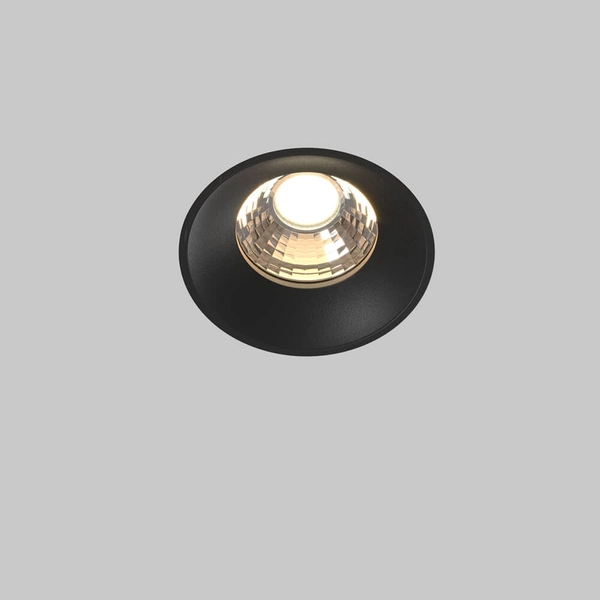 Lampa podtynkowa Round DL058-12W3K-TRS-B LED 12W 3000K do jadalni czarna