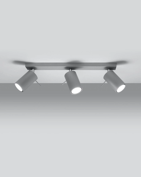 Spot LAMPA sufitowa SPARK SL.0451 metalowa OPRAWA reflektorowa LISTWA regulowane tuby szare