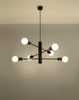 LAMPA wisząca SL.0305 metalowa OPRAWA zwis MOLECULAR sticks czarny