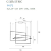 Minimalistyczna lampa wisząca GEOMETRIC P0272 LED 79,8W 3000K metal biała