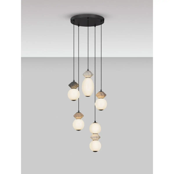 Ceramiczna wisząca lampa MONRETA LE45236 LED 28W 3000K mokka biała
