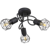 Druciana LAMPA sufitowa XARA I 54802S-3D Globo industrialna OPRAWA metalowy plafon pręty czarne