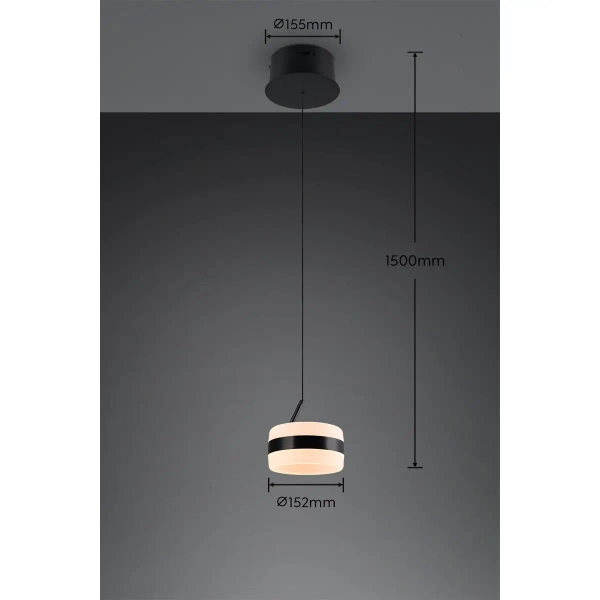 Minimalistyczna lampa zwis Dios 331410132 LED 8W 2300-4000K czarny