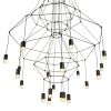 Lampa wisząca modernistyczna LINEA ST-5961-20 czarna metalowa G9 20-punktowa do salonu