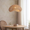 Rattanowy klosz do lampy wiszącej Misra 109203 boho japandi beżowy