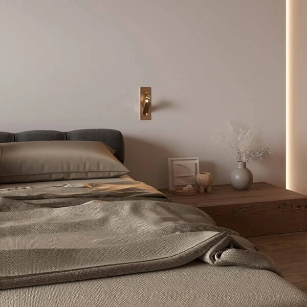 Podtynkowy kinkiet z regulacją LIBRA W0377 Maxlight LED 3W 3000K mosiądz