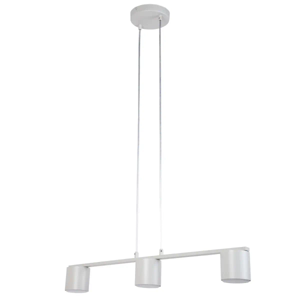 Lampa wisząca nad wyspę Mila 3 41356 do kuchni tubki szare beżowe